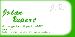 jolan rupert business card